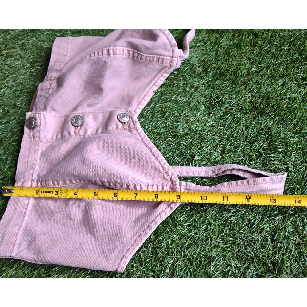 American Eagle Denim Bralette Top Mauve Size 6 Dusty Pink 100% Cotton Cropped - Picture 11 of 11